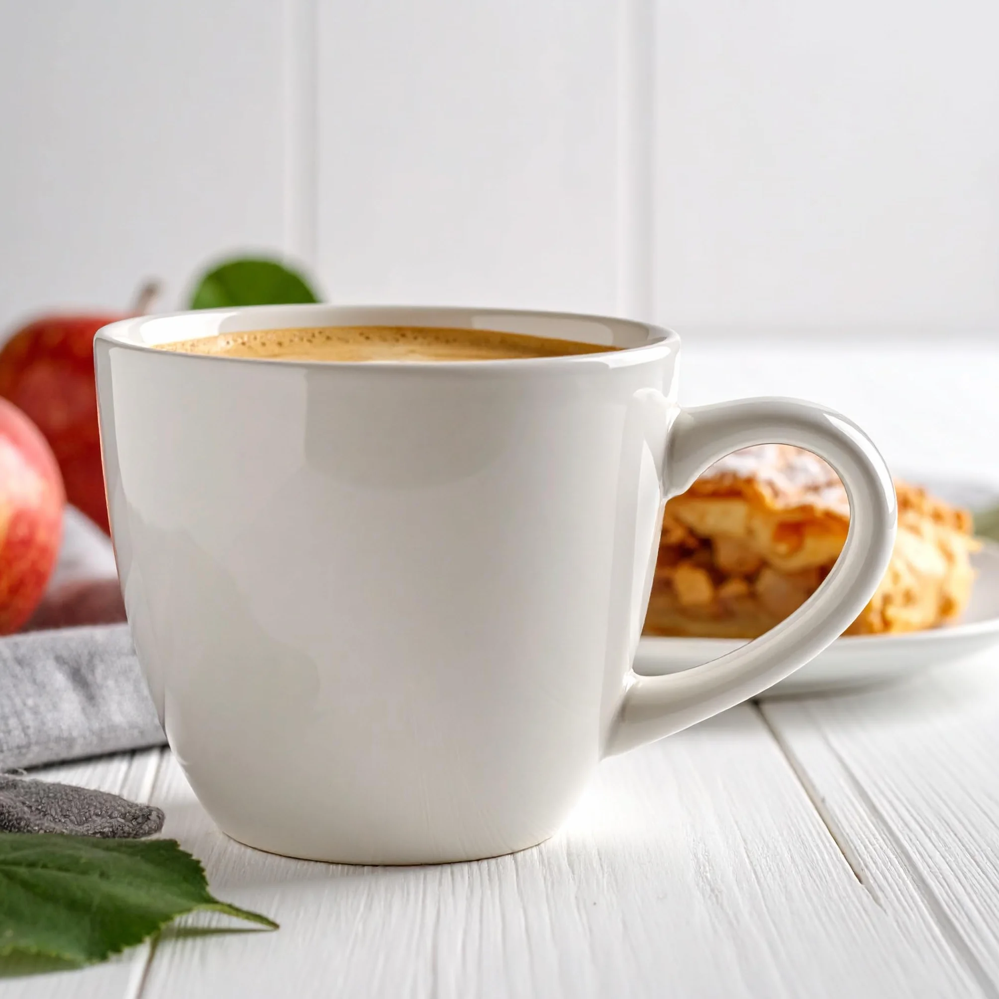 Glasmark KROSNO 1992 Bruno set di tazze da caffè in ceramica 4 pezzi bianco 230 ml