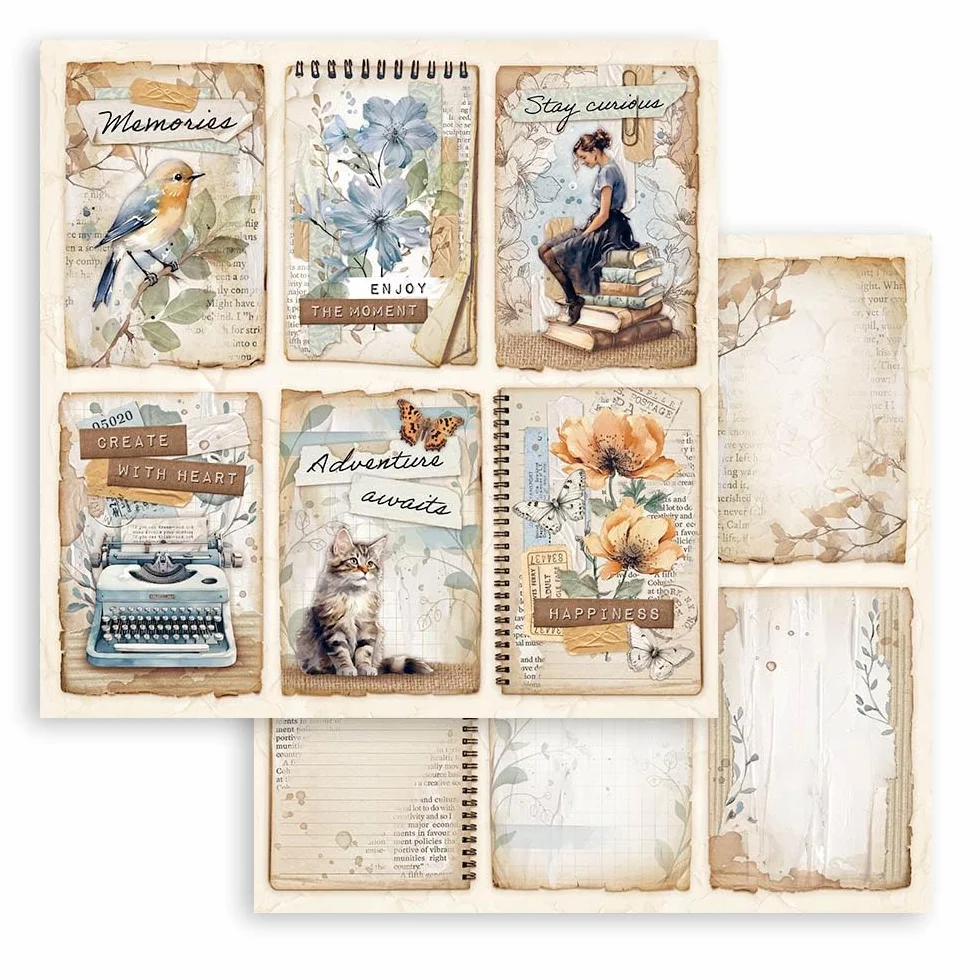 Stamperia Scrapbook Paper Pad 20,3 x 20,3 cm Secret Diary Acid Free Double Sided