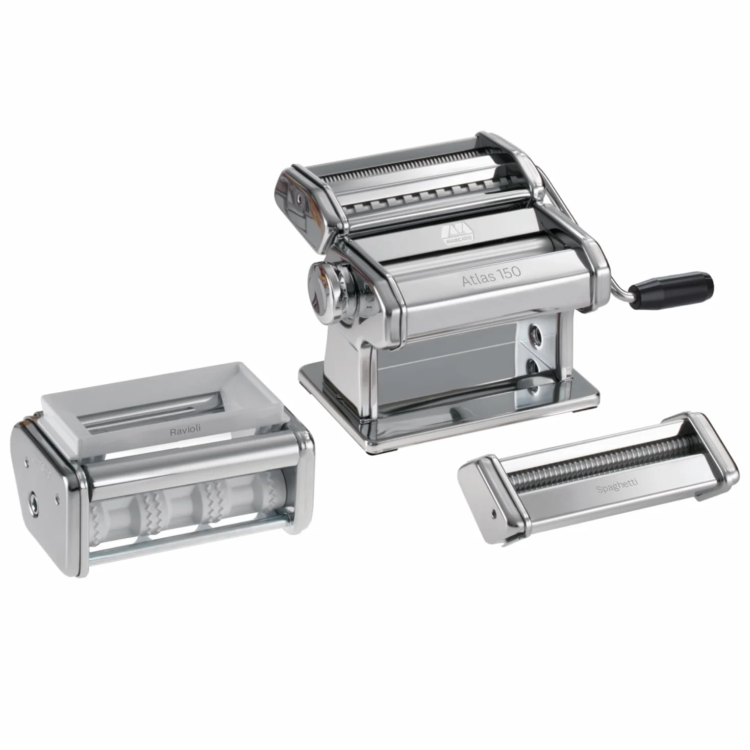 Marcato GS-PASTASET Macchina per Pasta Manuale Acciaio Cromato Argento