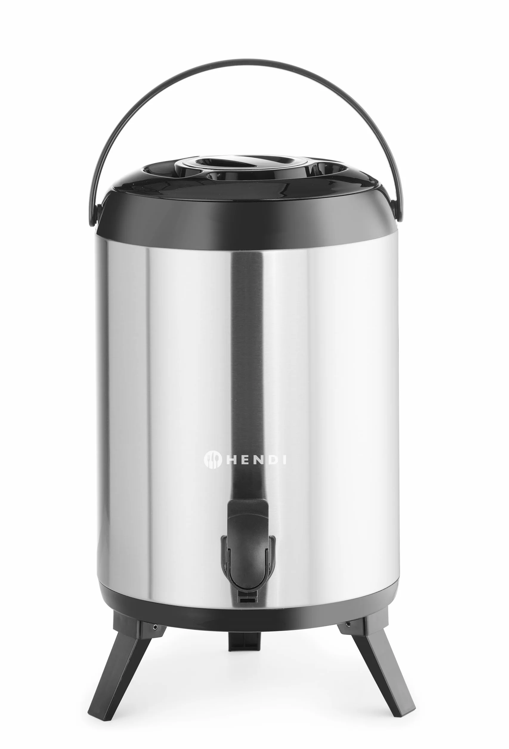 HENDI Distributore acqua calda e fredda portatile, 9L, acciaio inox, -10° a 100°C, ø226x350mm