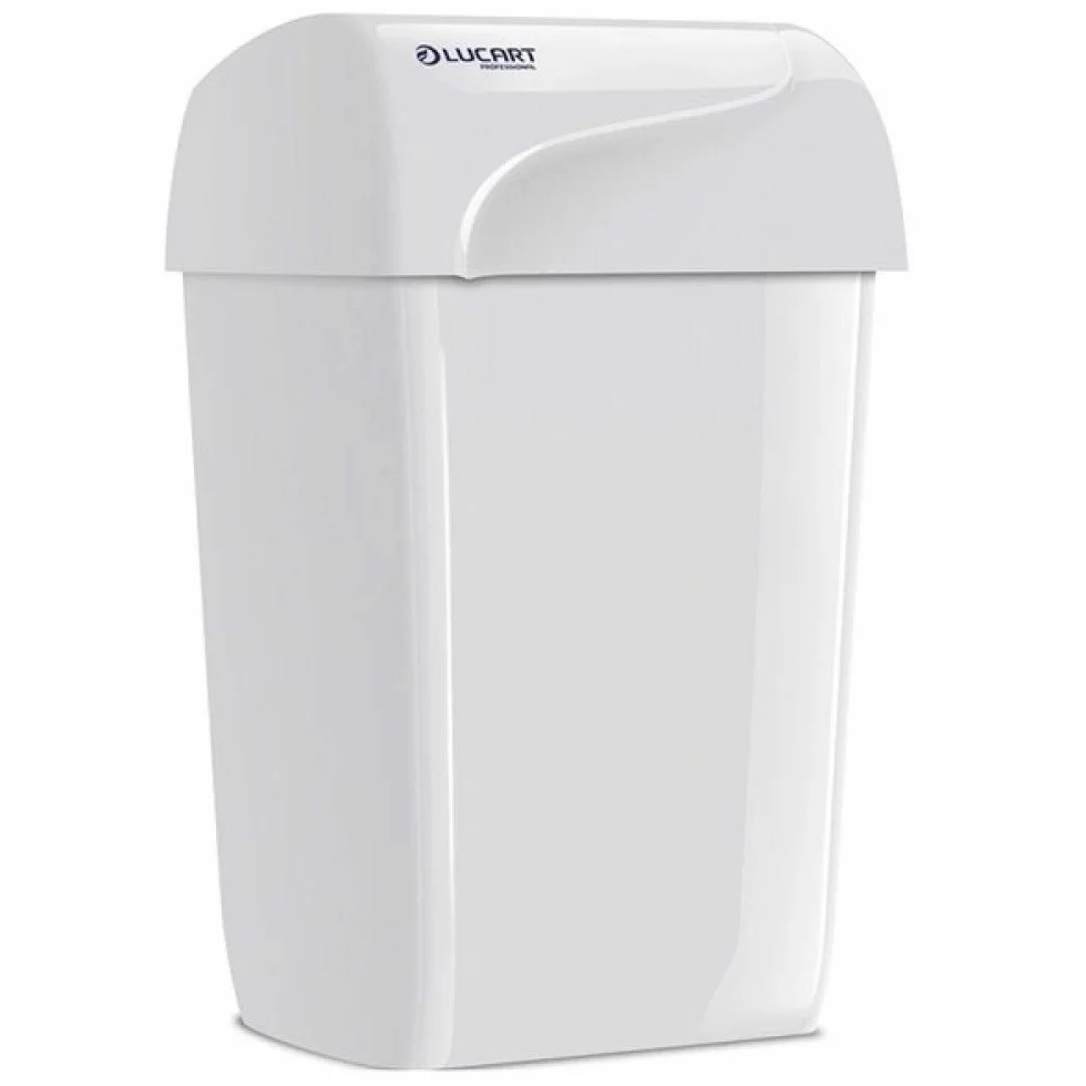 Lucart Cestino con nascondi sacco cm.42 x 29 h 61 a terra o da appendere Bianco