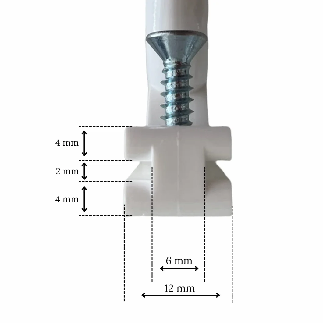 Ganci per Tende da Sole Esterno 1 COPPIA Bianco Tempotest PVC Resistente