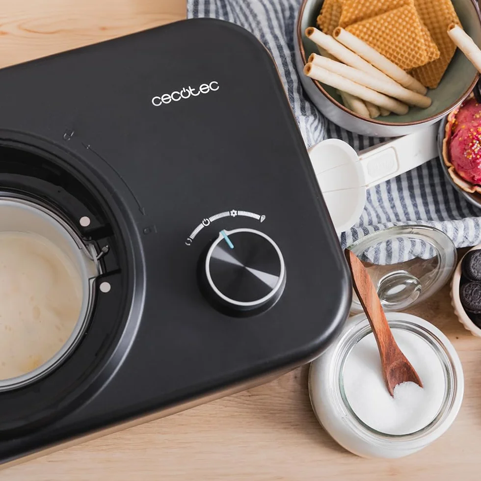 Cecotec Gelatiera con compressore da 0,8 L Gelacy 800. 100 W, Macchina per gelato, Controllo Manuale, Ciotola Estraibile in Alluminio, Gelati in 60 minuti, Automatico.