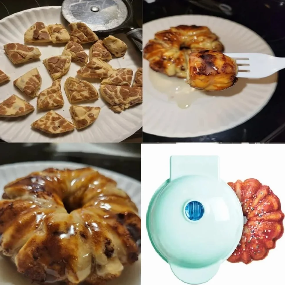 Min -Cialda Macchina per Torta di Domestica Macchina per La Colazione per Bambini Mini Macchina per Cuocere al Forno Mini Macchina Spina UE