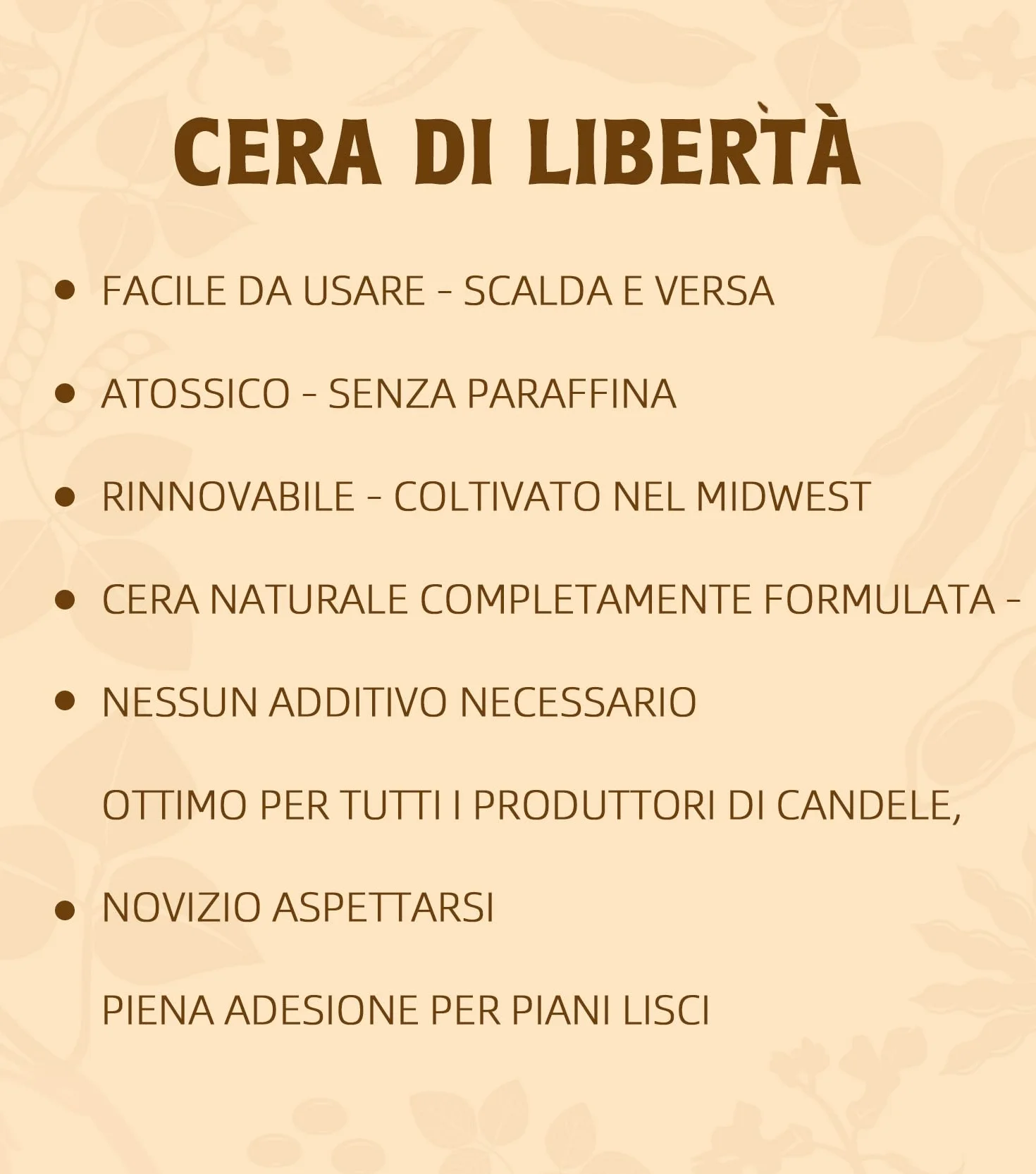 Cera di Soia per Candele 5KG, Premium Natural Cera per Candele, 100% Cera per Candele Fai da Te