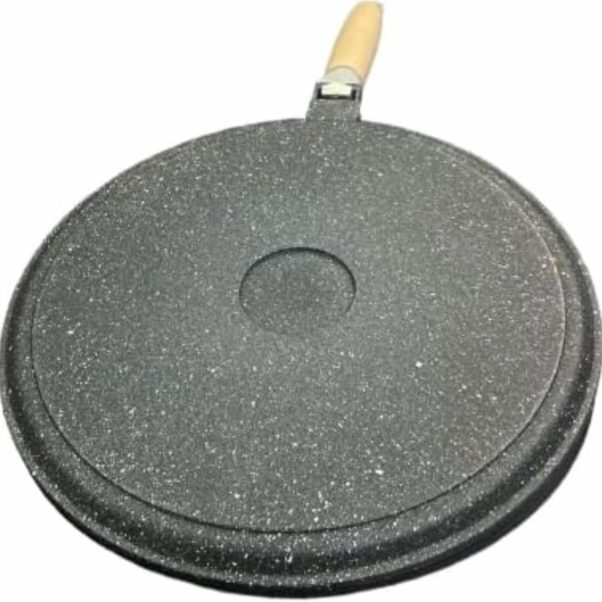 Crepiera in Pietra Lavica a Induzione 28 cm, Manico Estraibile Made in Italy