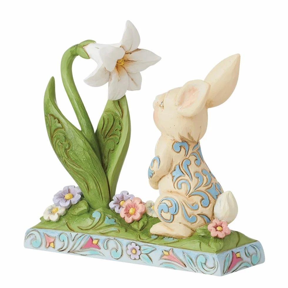 Enesco Heartwood Creek by Jim Shore - Statuetta di coniglietto con giglio