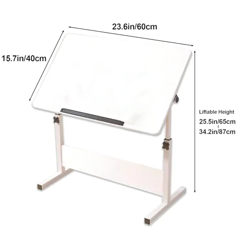 Tavolo da disegno regolabile con cavalletto angolare, perfetto per artisti, architetti e postazioni di lavoro per ufficio domestico, design robusto, altezza ergonomica e superficie di disegno