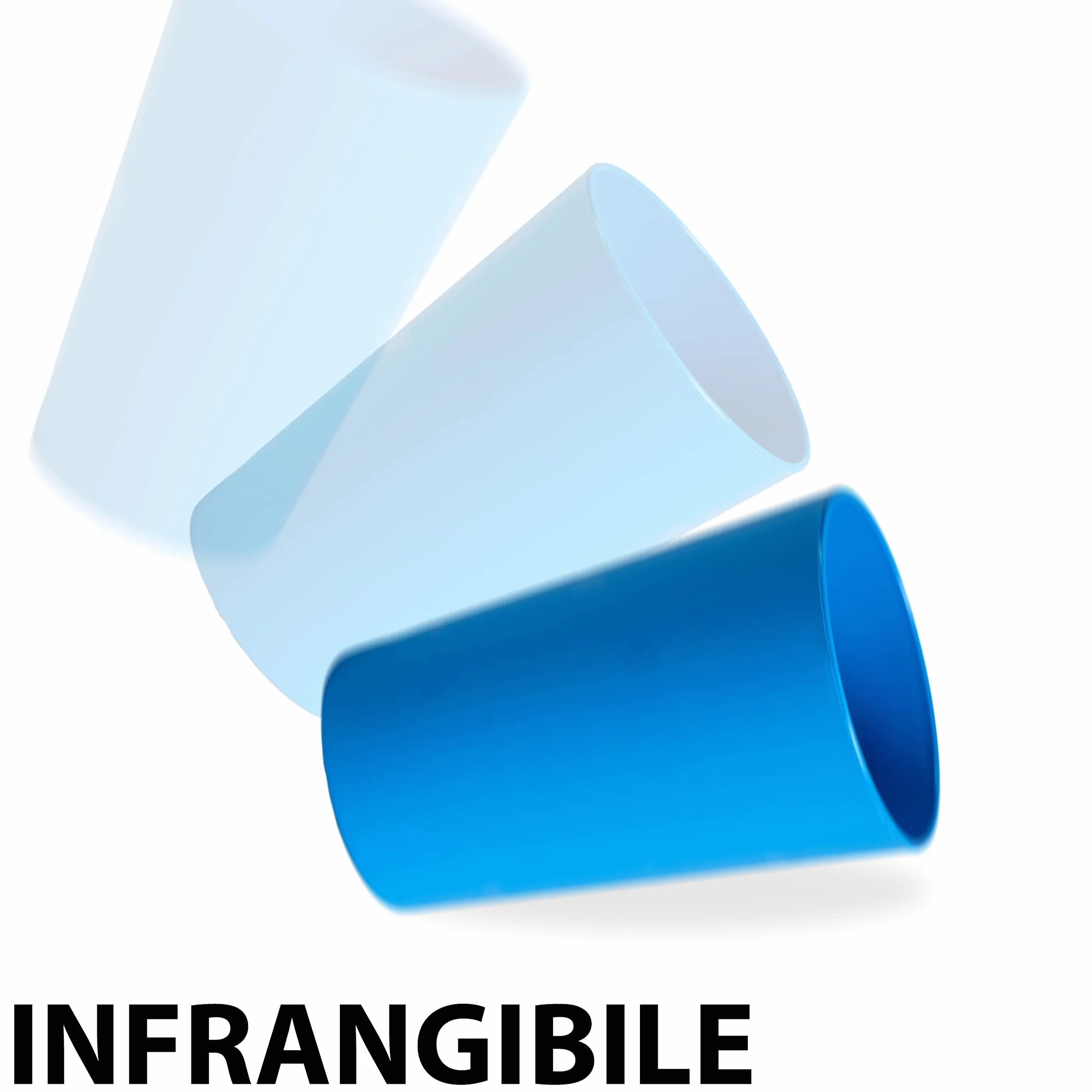 Hausfelder Set 6 bicchieri infrangibili riutilizzabili 275 ml plastica rigida