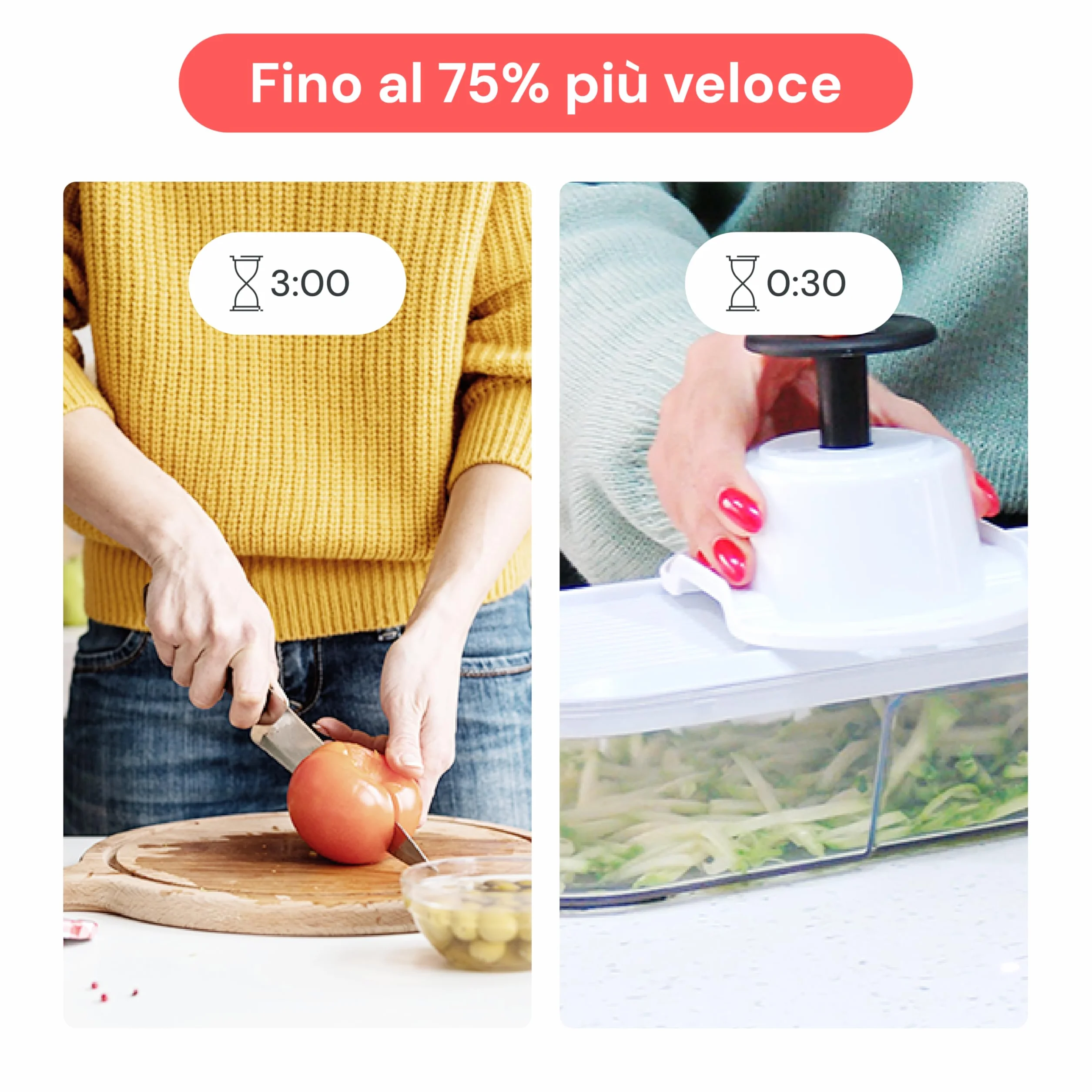 Fullstar Taglia Verdure e Mandolina Affetta Verdure 6-in-1 Bianco Multifunzione