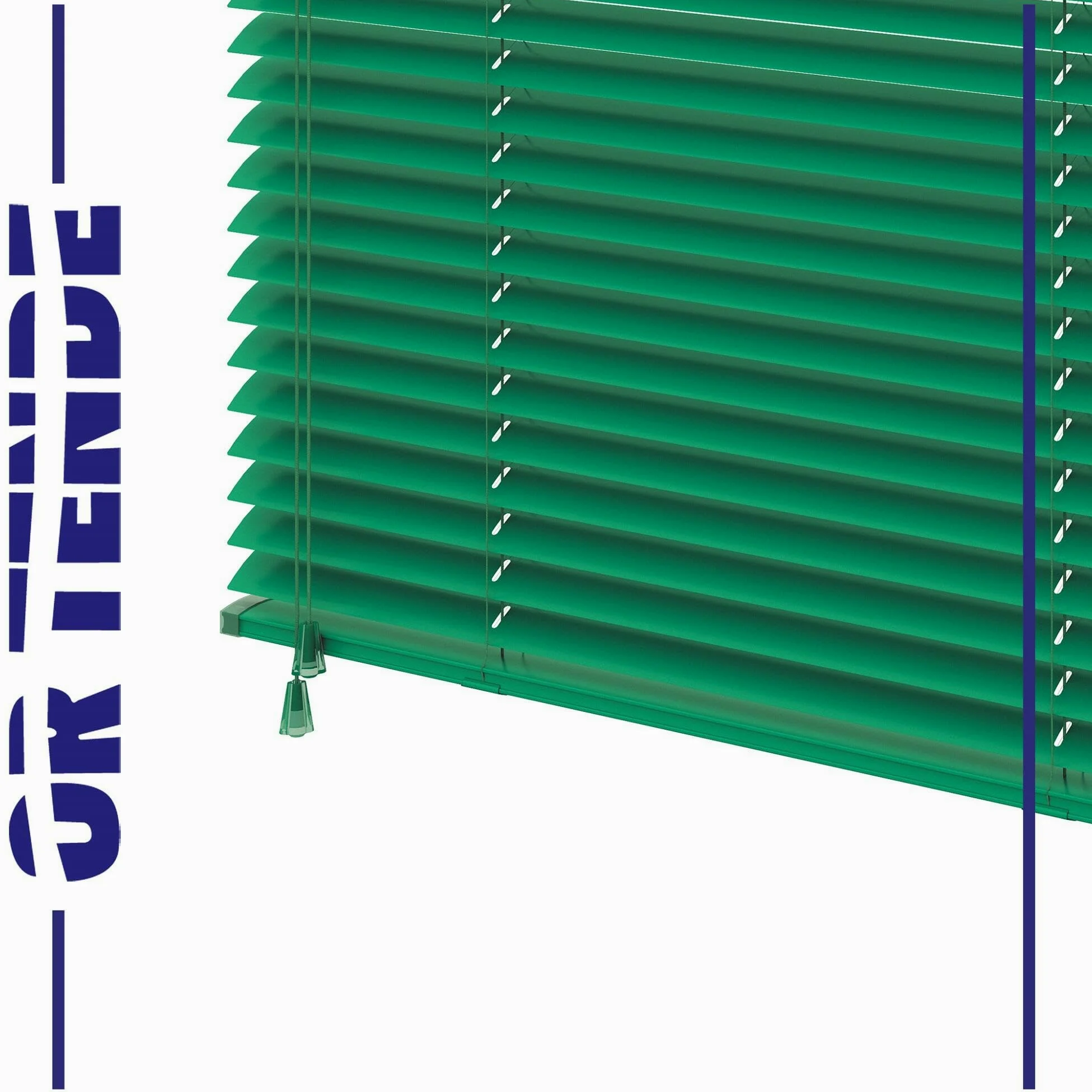 OR TENDE - Tenda Veneziana da 35 mm 50x300 cm Su Misura Personalizzata con Nastro in Corda per esterno ed interno Made in Italy