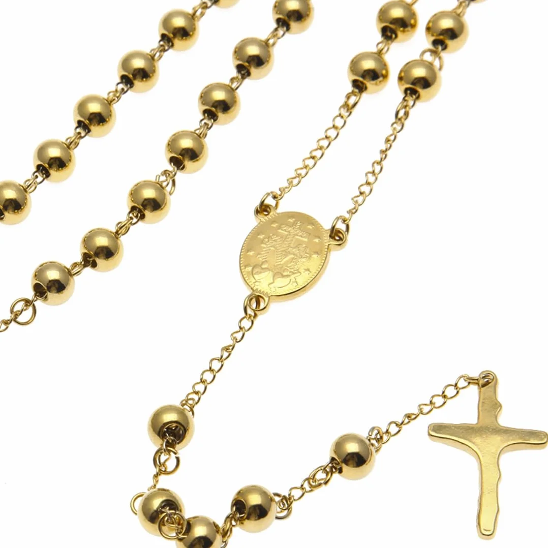 2 PCS Rosario collana, collana, Collana Rosario Cristiano Collana Amuleto Gioielli Religiosi Regalo Compleanno