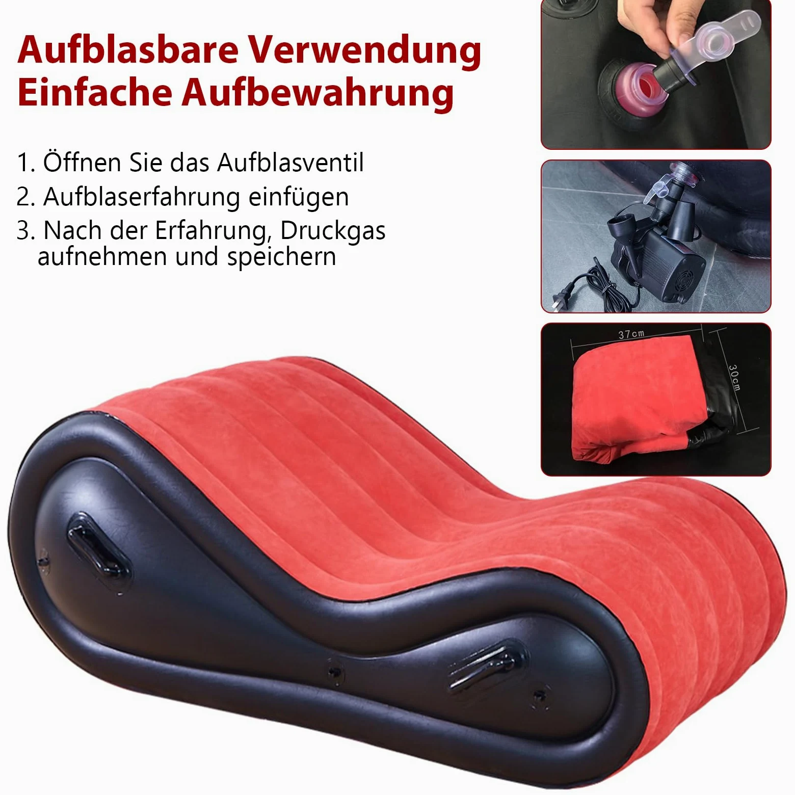 Divano gonfiabile per coppie, cuscini e rampe sexy, rampa multifunzionale con supporto lombare, manette e cavigliere, mobili per il sesso BDSM, set di giocattoli sessuali.