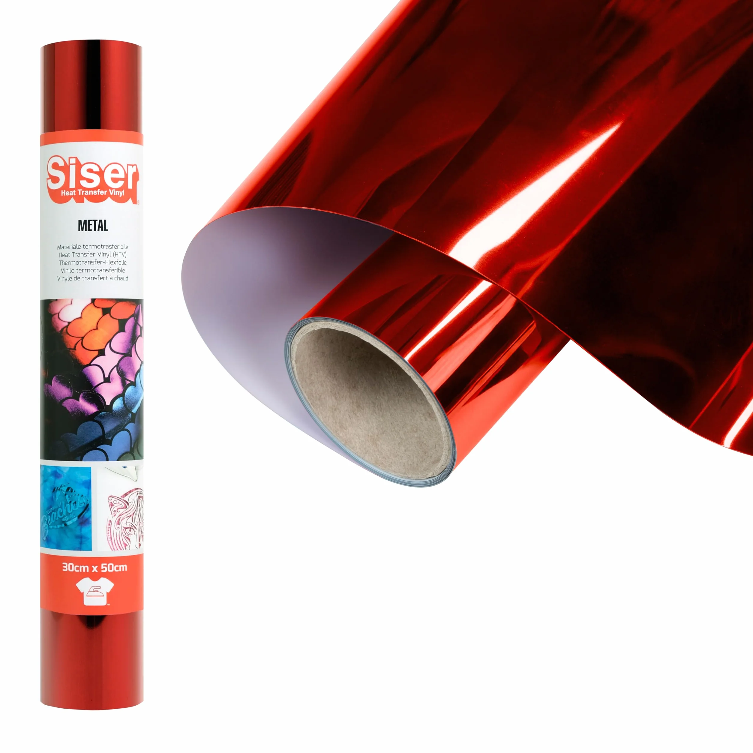 Siser Metal Red Rosso Vinile Termotrasferibile Metallizzato 30cm x 0,5mt