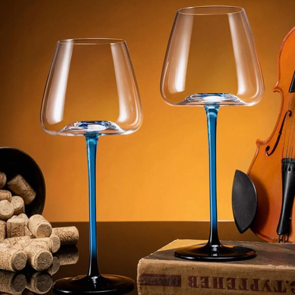 BKEKM Bicchieri Vino Set di Bicchieri da Vino a Stelo Lungo, 520 ml/17,6 Once, Bicchieri da Vino in Cristallo, Confezione da 2-6 Bicchieri da Vino Rosso, Bicchieri da Champagne squisiti