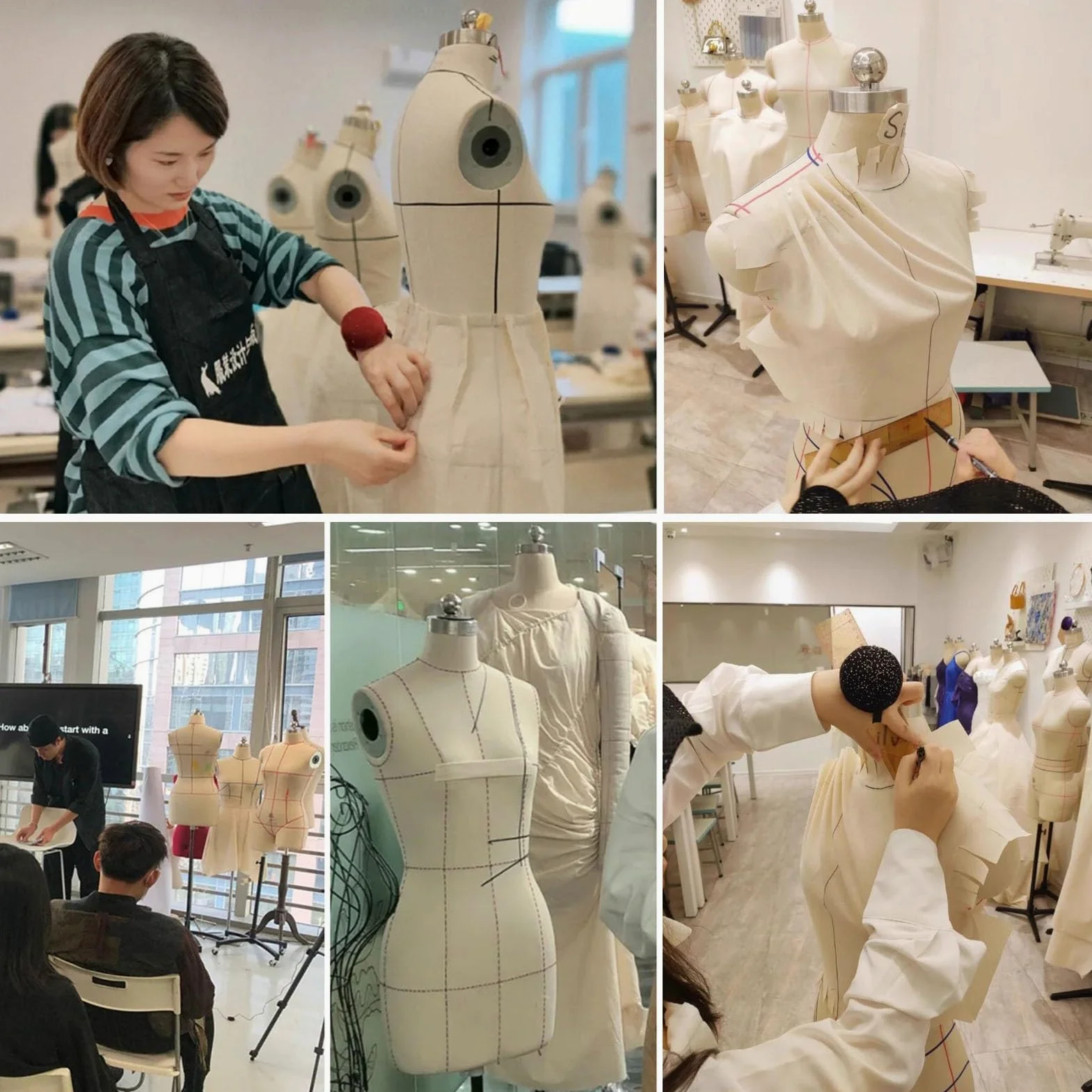 Manichino da Sartoria Manichino Sartoriale Busto Donna Per Cucire Vestiti, Struttura Della Gamba Divisa Busti Sartoriali Con Supporto Regolabile In Altezza Per L'esposizione Di Abbigliamento Altezza R