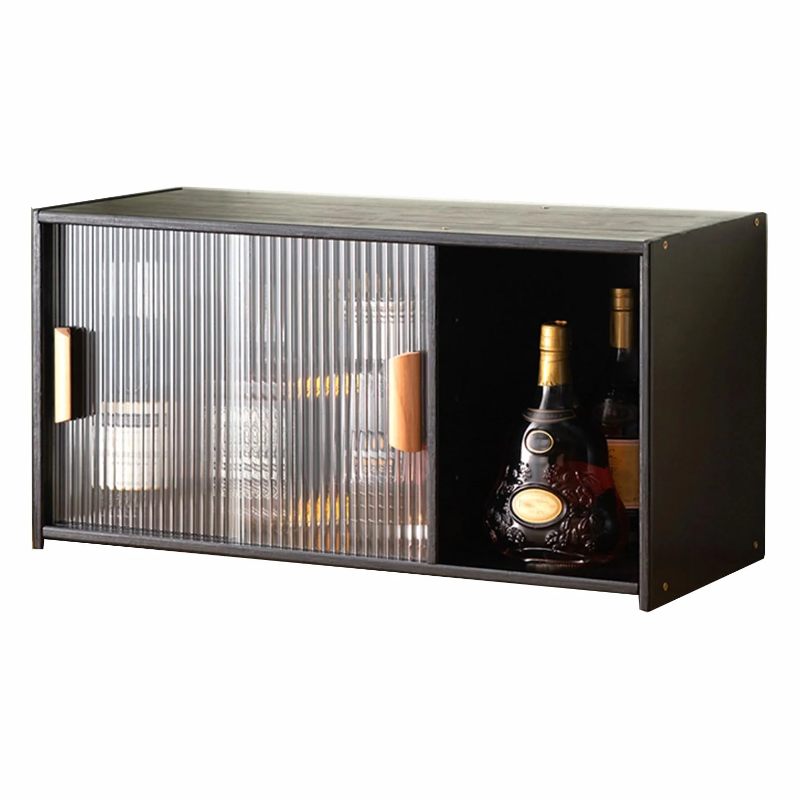 Armadietto per whisky per casa, armadietto per liquori con ante scorrevoli in vetro, piccola credenza da cucina per sala da pranzo, cucina, mobili per soggiorno
