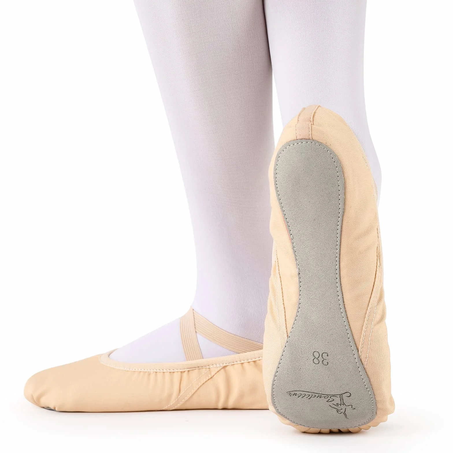 Soudittur Scarpe da Danza Classica e Moderna Antiscivolo Tela Ballerina Ginnastica Ballo per Bambina Ragazze Donna