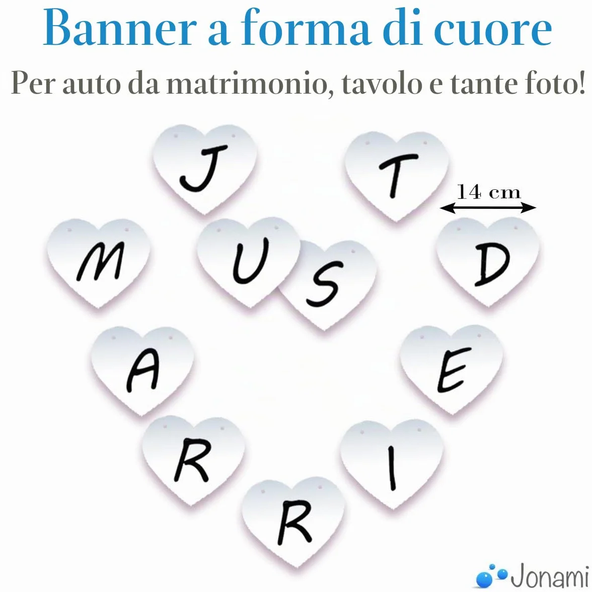 Jonami Foto Booth Props Matrimonio, Accessori Divertenti per Nozze Bandierine Oggi Sposi Selfie