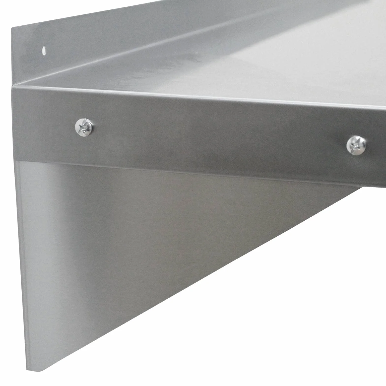 KuKoo - 2 Mensole a Muro in Acciaio Inossidabile Inox per Cucina Commerciale Mensole a Parete per Ristoranti Catering Resistente alla Corrosione 90cm x 30cm