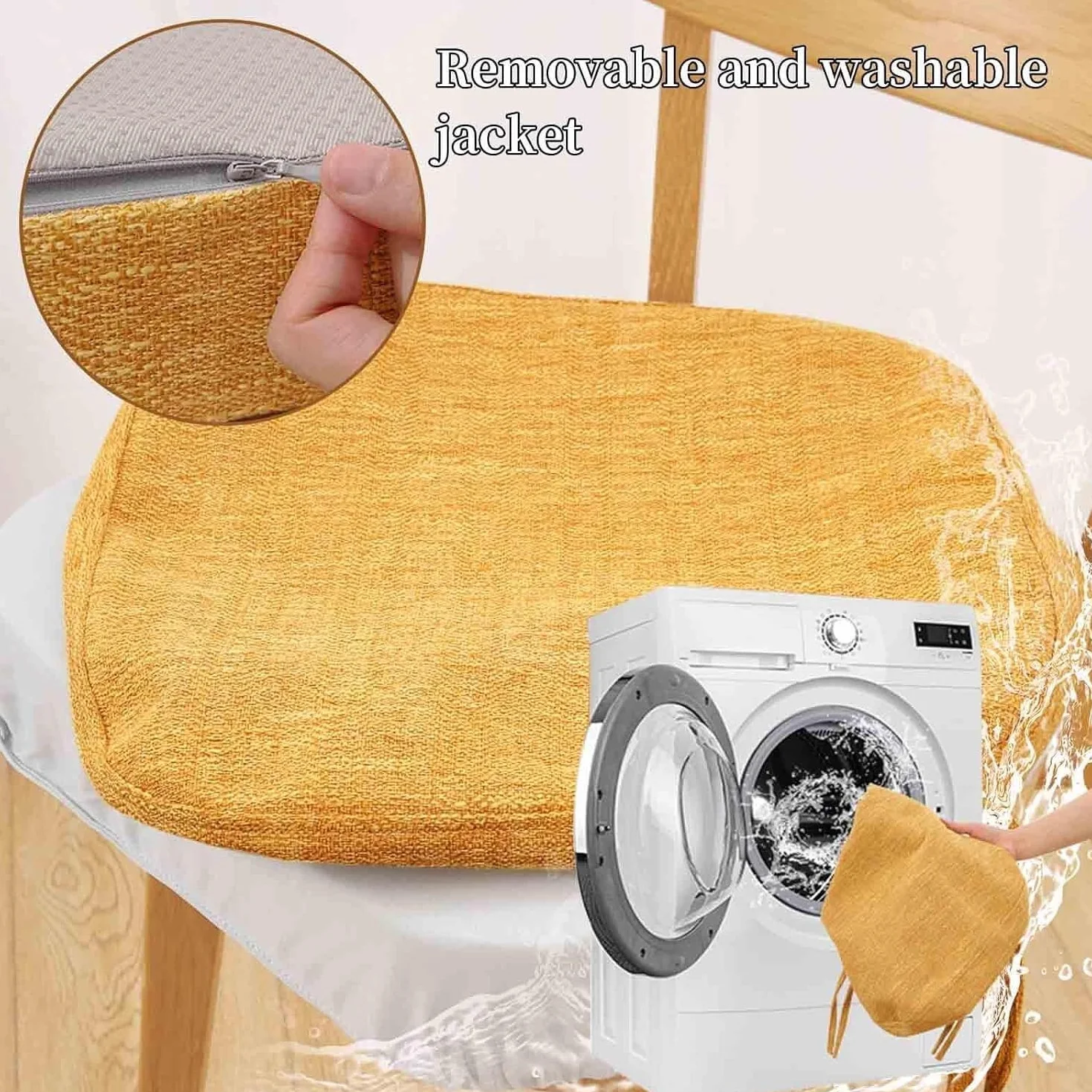 Cuscini per Sedie Cucina Memory Foam Antiscivolo 40x38x5cm 4 Pezzi