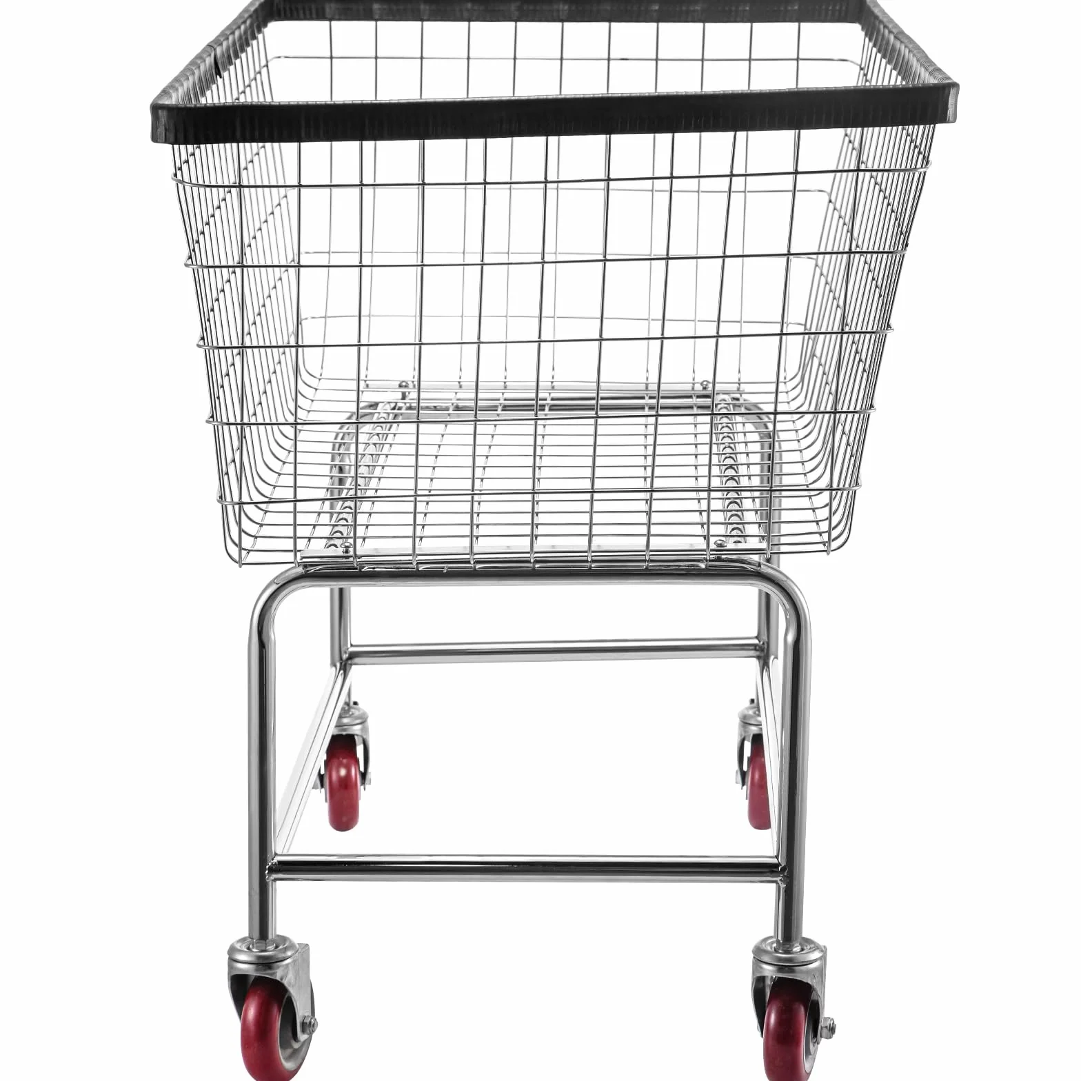 VEVOR Carrello portabiancheria in filo metallico con ruote, Carrello portabiancheria in filo metallico commerciale da 35''x15,7''x22'', Telaio in acciaio con finitura cromata