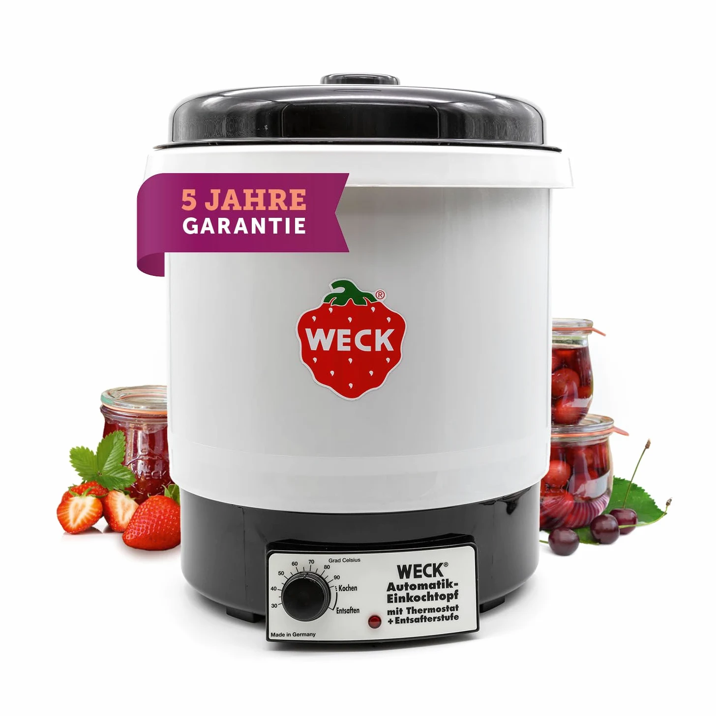 Weck WAT 34 Macchina per conserve, in plastica, senza orologio, con griglia