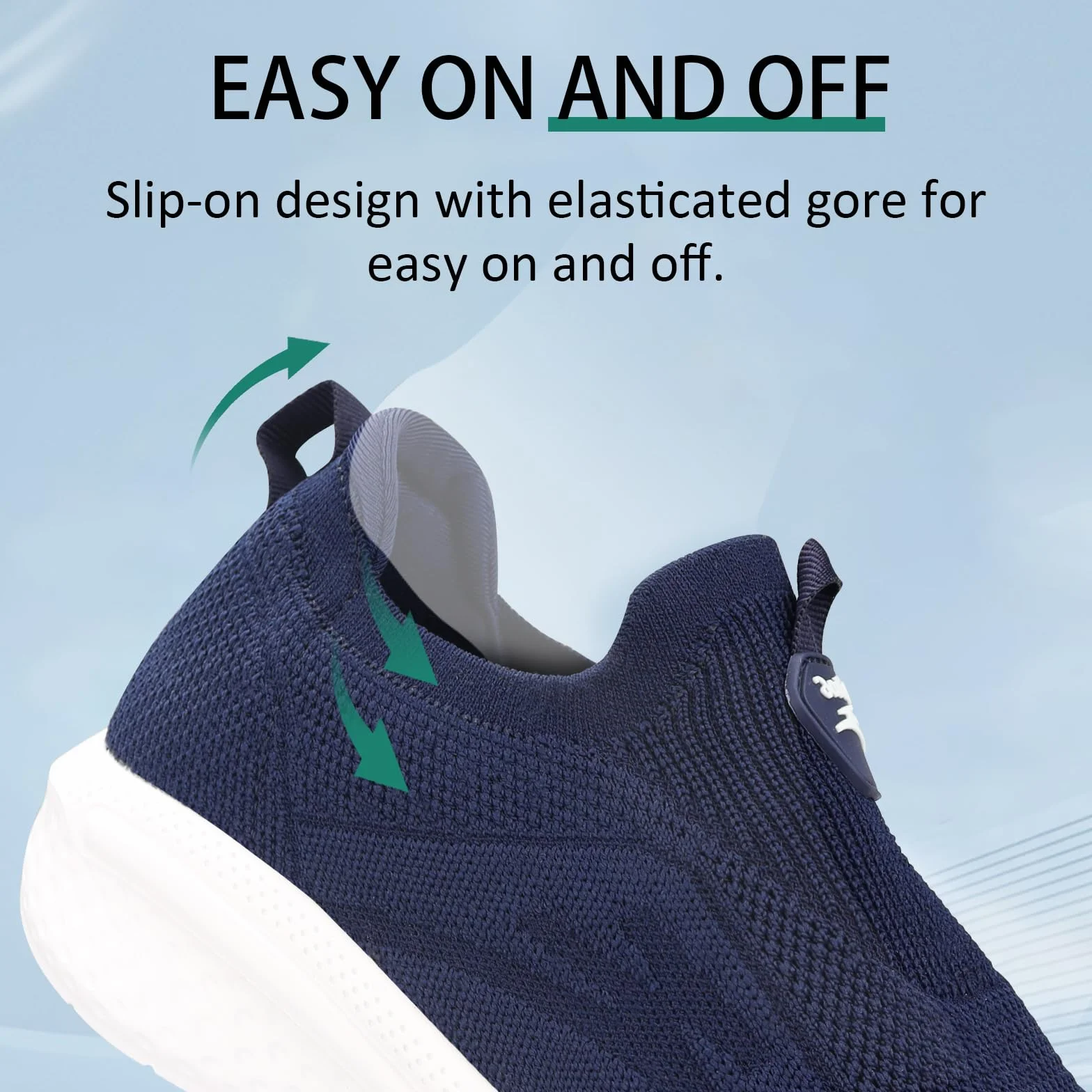 Giniros Sneaker Uomo Infilare Senza Lacci Slip on Scarpe da Running Leggero Outdoor Jogging