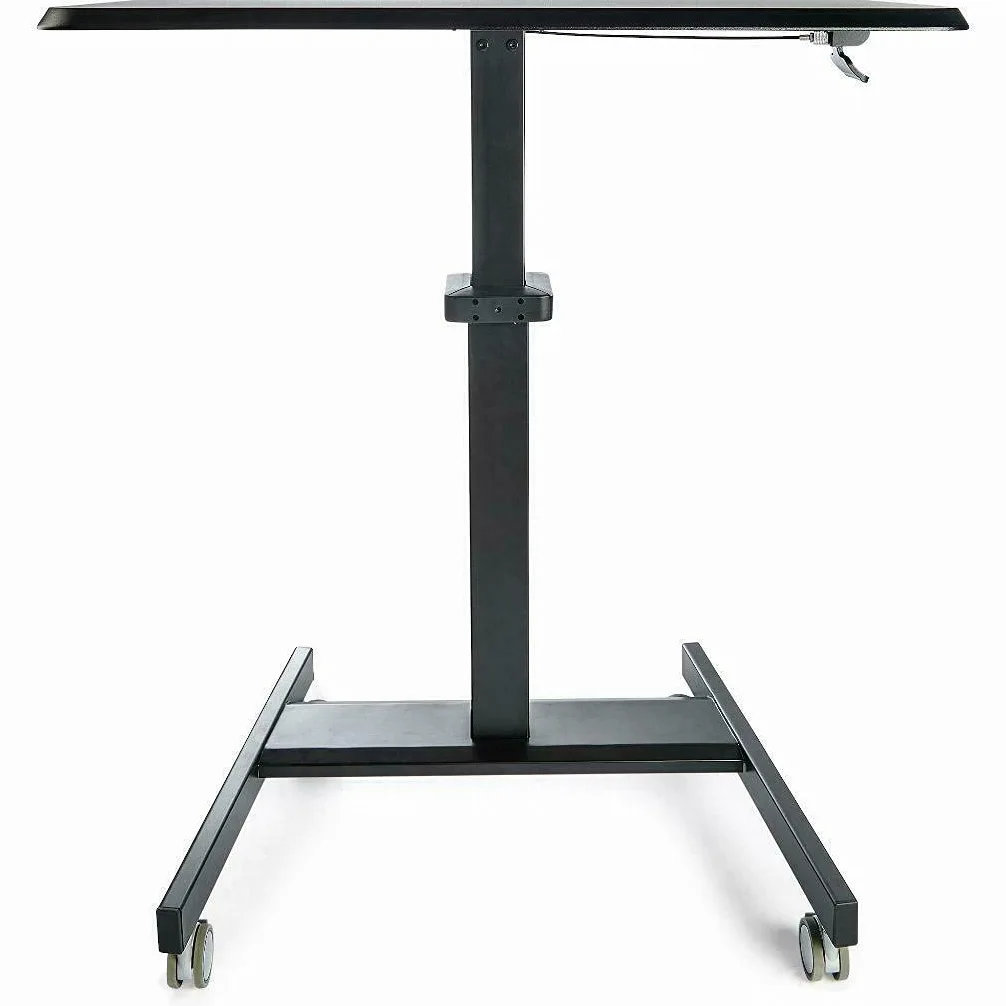 StarTech Postazione Mobile Sit-Stand, Regolabile in Altezza (STSCART2) | Superficie di Lavoro Ampia, Utilizzo da Seduti o in Piedi, Supporto alla Postura