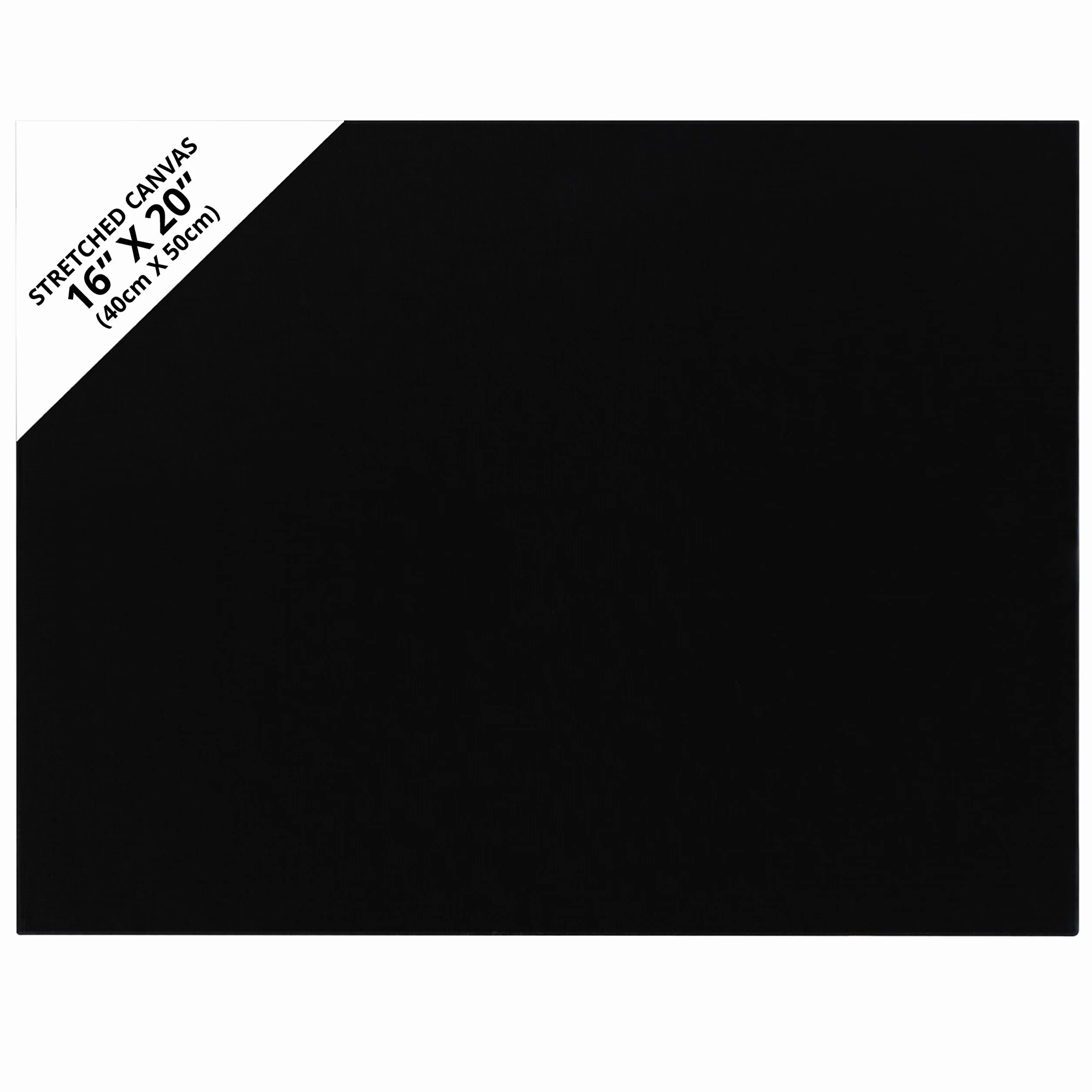 Belle Vous Confezione da 4 Tela per Dipingere Nere 40 x 50 cm Pannelli Tela Pre-Tesa per Pittura ad Olio e Acrilico