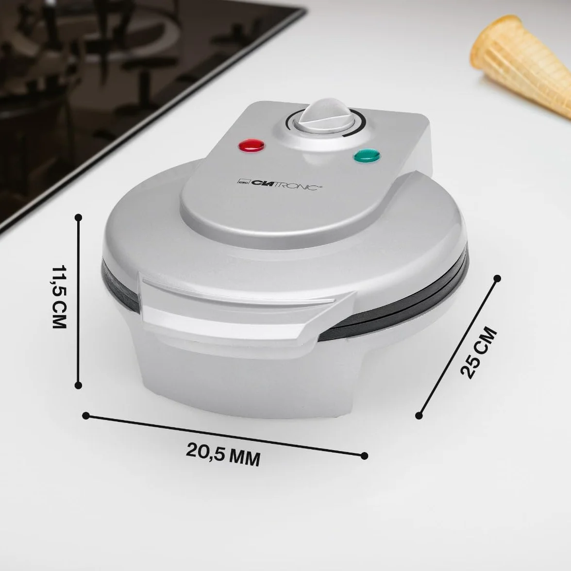 Clatronic HA 3494 Macchina per Coni, Argento