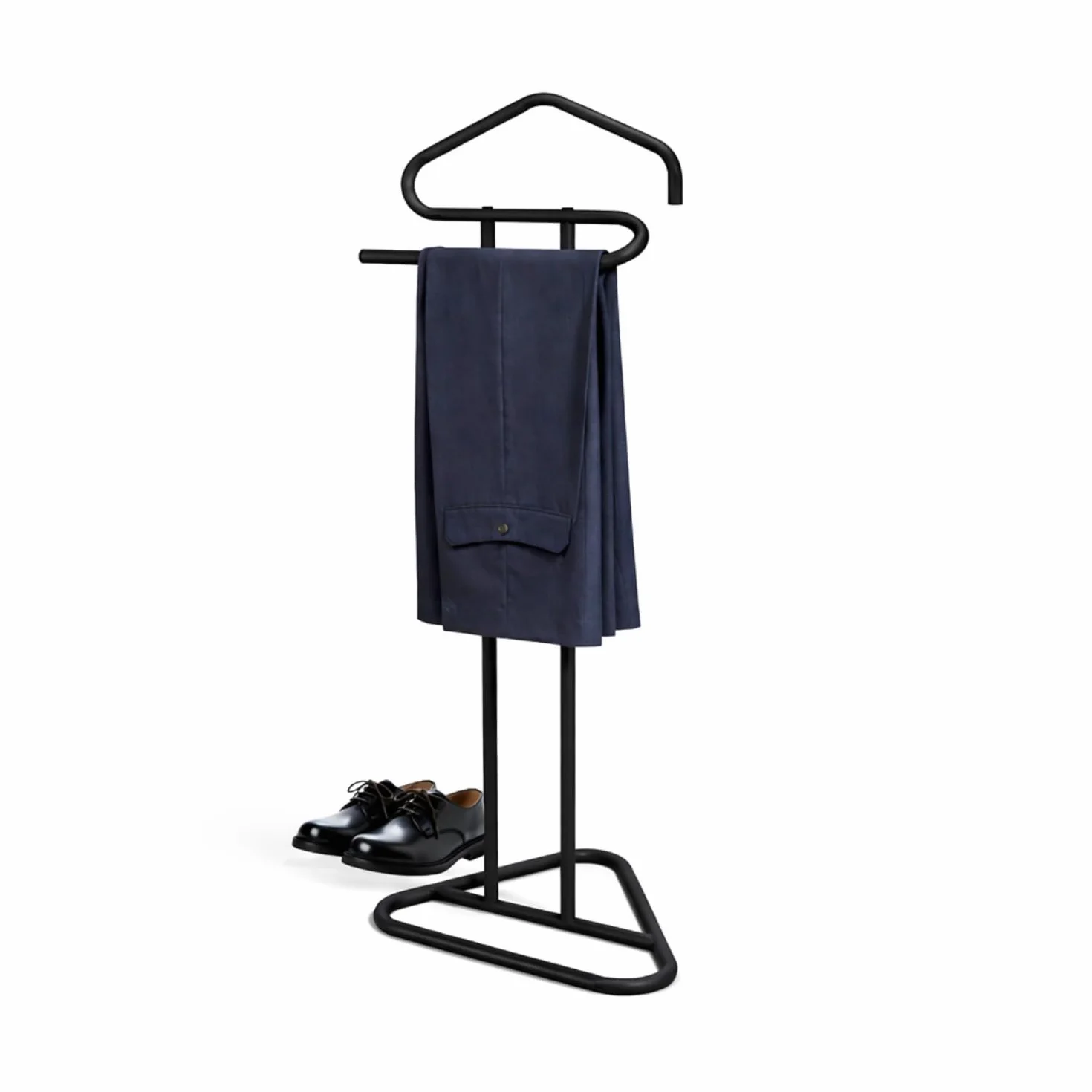 Appendiabiti da Terra in Metallo Nero 43,5 x 36 x 110,5 cm Stand Vestiti