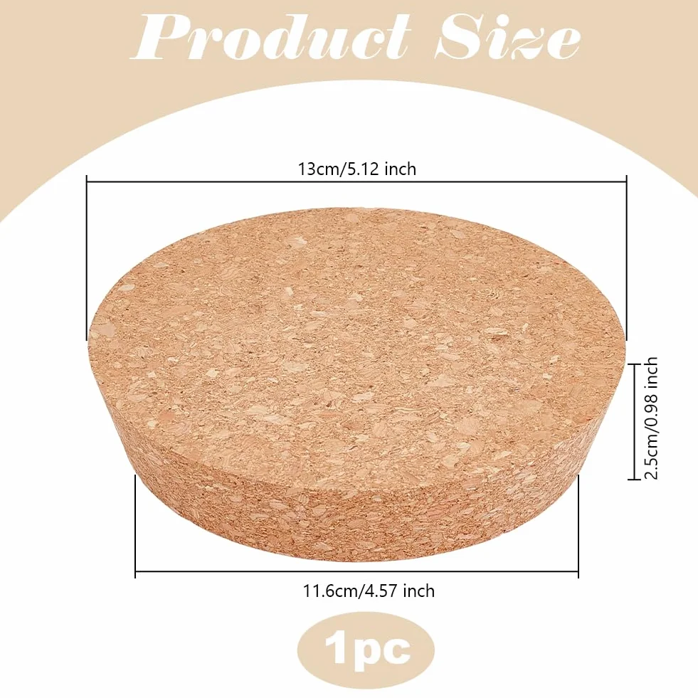 OLYCRAFT Tappi di Sughero Conici 11.6-13cm per Bottiglie e Barattoli