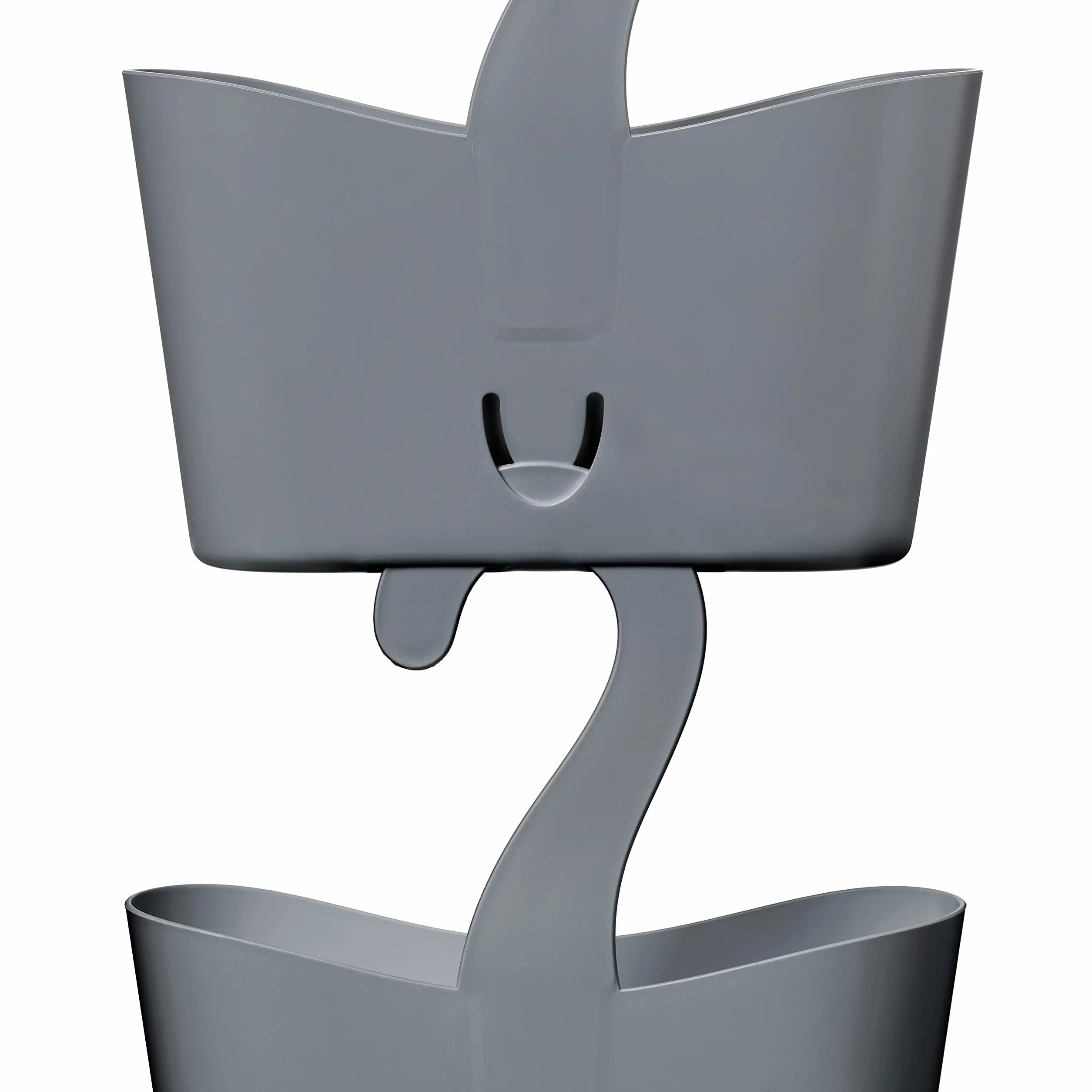 TATAY Portasapone per Doccia Impilabile 25x9x28 cm Grigio