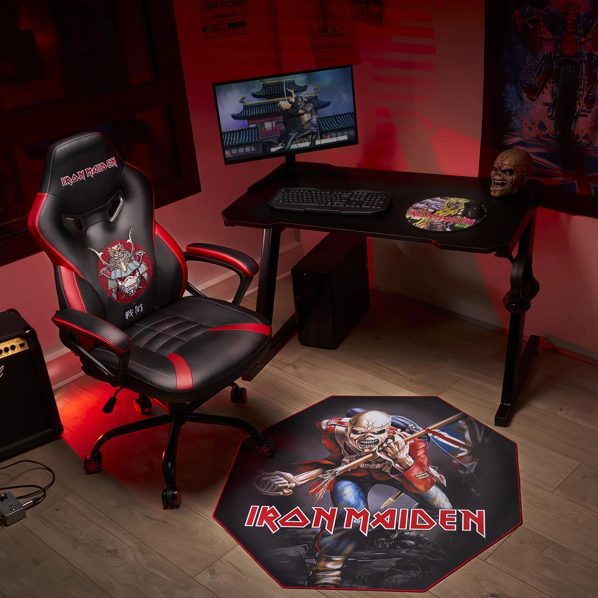 SUBSONIC Iron Maiden - Sedia da gaming/Poltrona da ufficio ergonomica dimensione S/M
