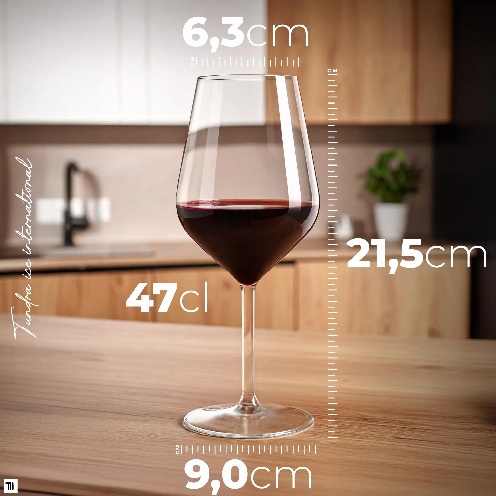 TUNDRA Set 6 CALICI PLASTICA Tritan® 47 cl Vino Cocktail BPA-Free Lavabili Lavastoviglie