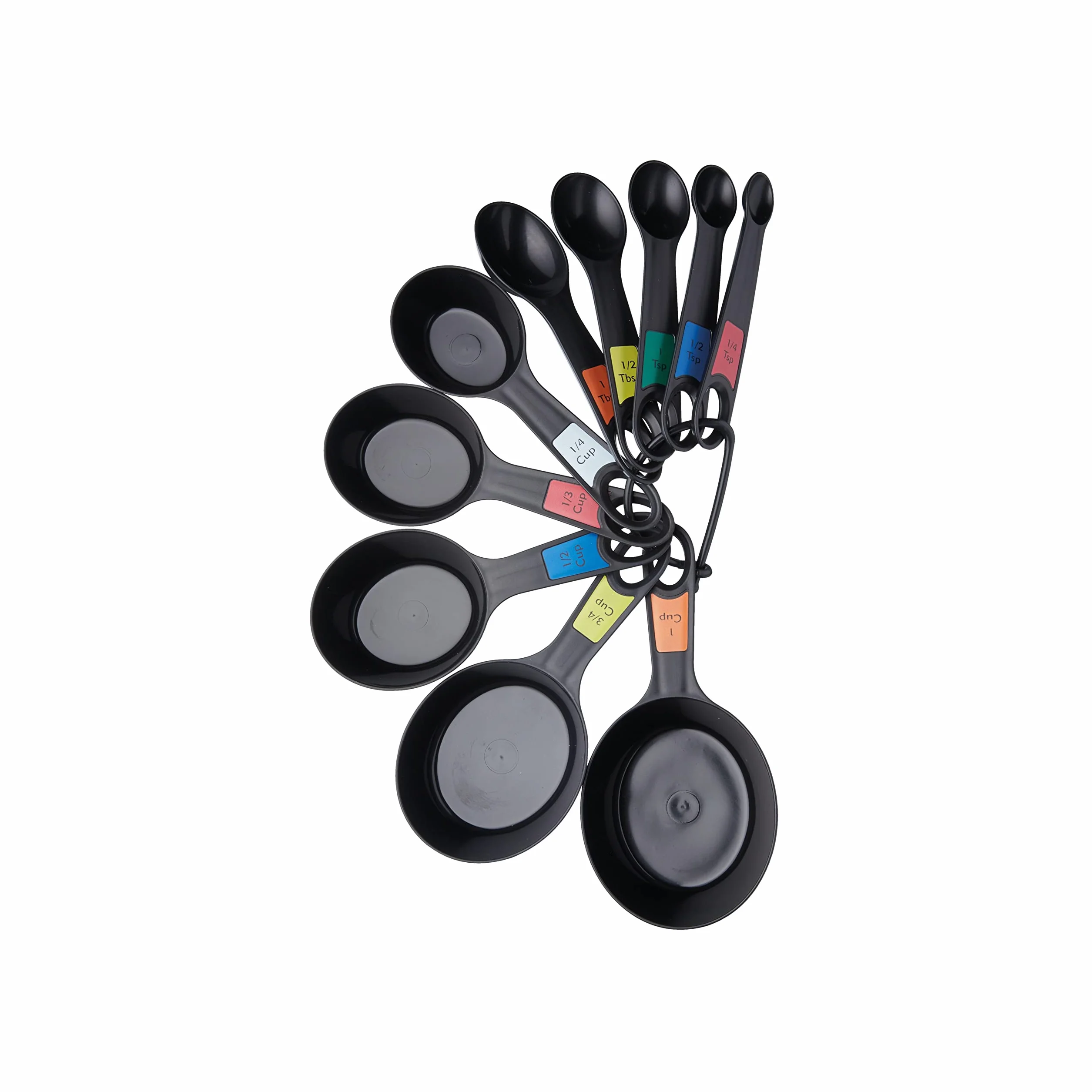Kitchen Craft Set di 10 Misurini in Plastica a Forma di Cucchiaio, Silicone, Multicolore