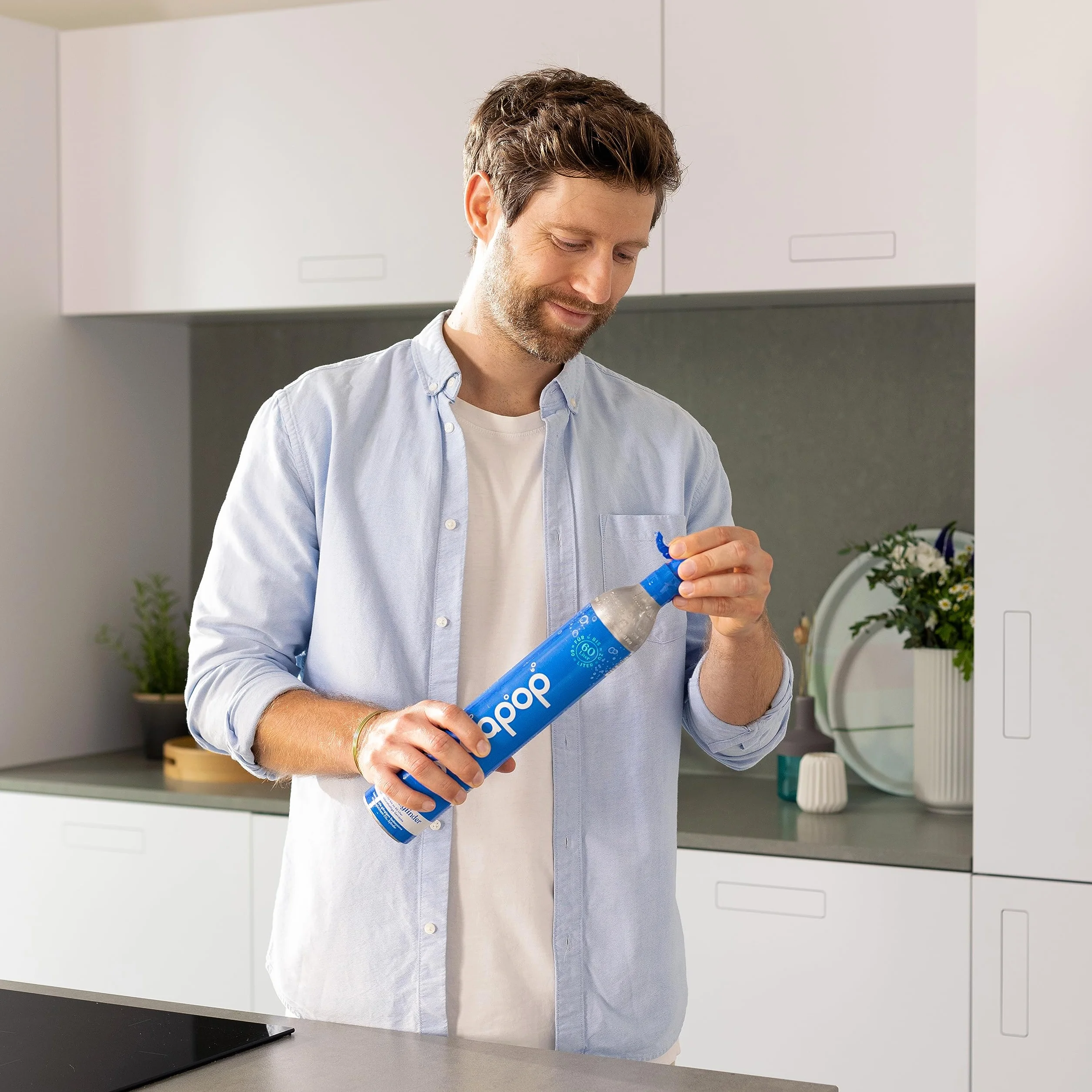 Sodapop Cilindro Universale CO₂ 425 g per Fino a 60 Litri Acqua Frizzante
