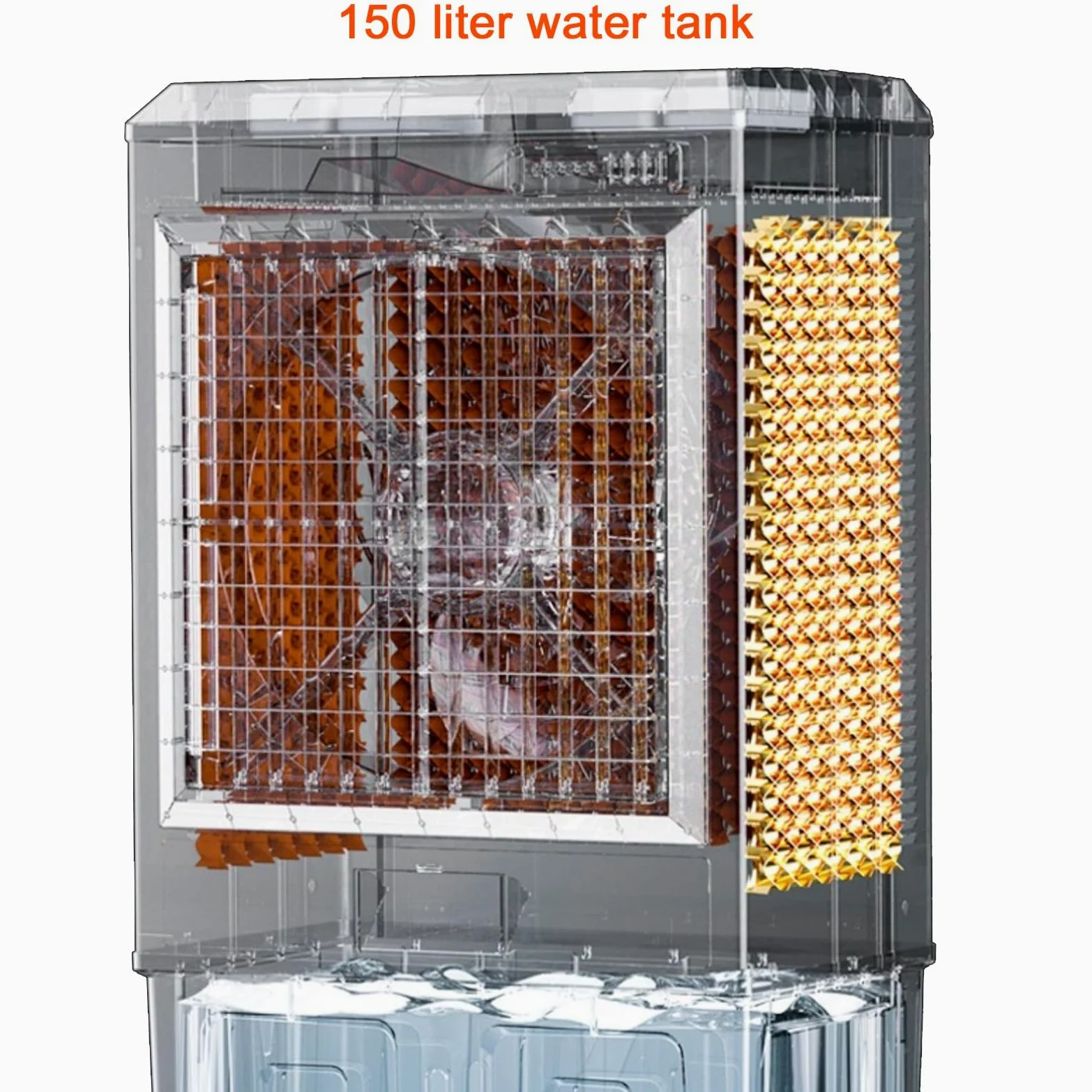 Raffreddatore D'aria Evaporativo, Condizionatore D'aria Industriale, Raffreddatore A Palude con Serbatoio D'acqua Da 26,4 Galloni, Oscillazione 90°+120°, Ventola Di Raffreddamento Ad Aria per Interni
