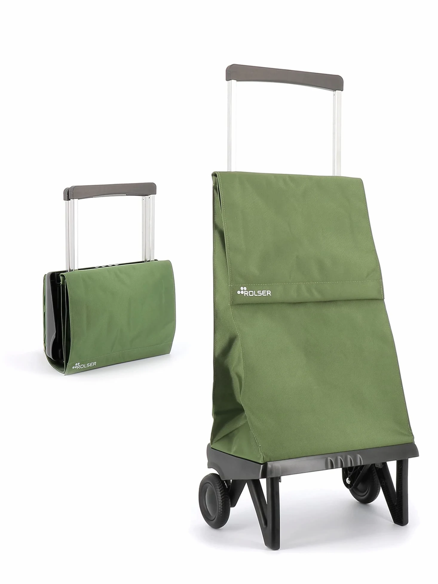 Carrello Portaspesa Rolser Plegamatic MF Pieghevole 2 Ruote - Kaki