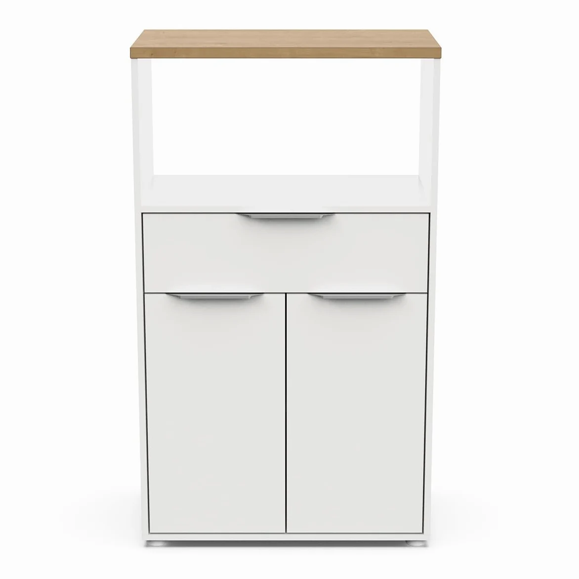 Demeyere Mobile a Microonde, Bianco & Rovere, 70 x 123 x 40 cm