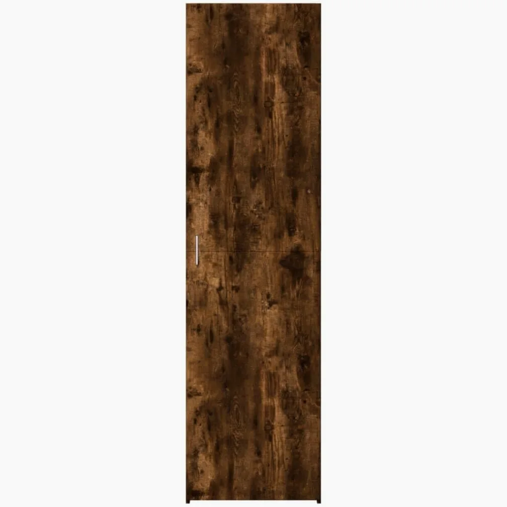 vidaXL Credenza Rovere Fumo 50x42,5x185 cm in Legno Multistrato, credenza Alta, Mobile Contenitore, Mobile Alto, Mobile, credenza Laterale