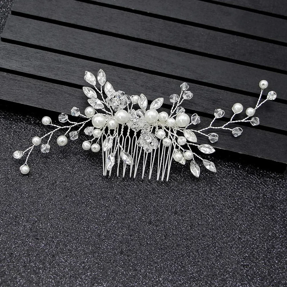 Sposa Pettine per Capelli Donna Fiore Perla Ornamenti Copricapo Accessori