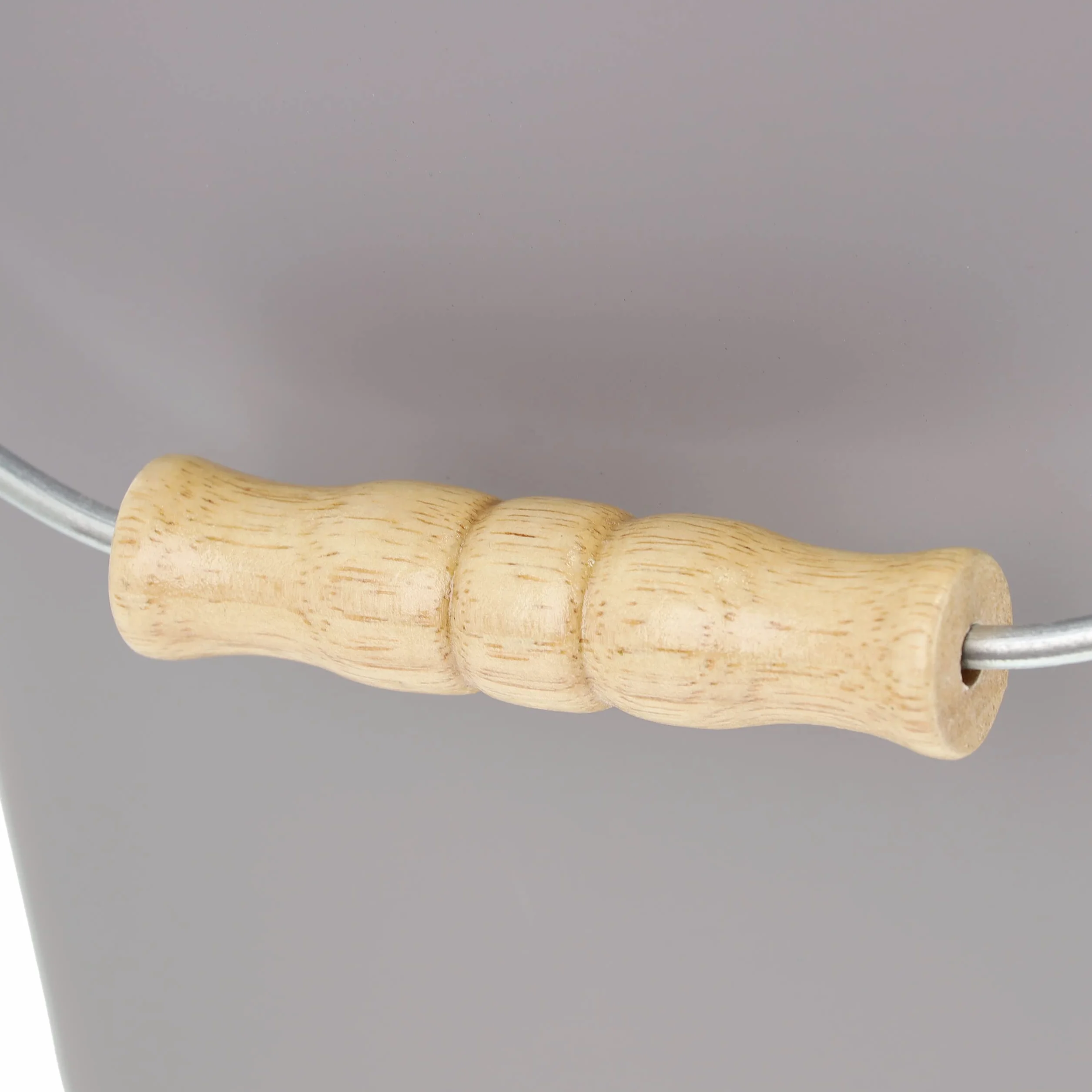 Relaxdays Secchio Portacenere Acciaio Legno Grigio HD42x35,5cm