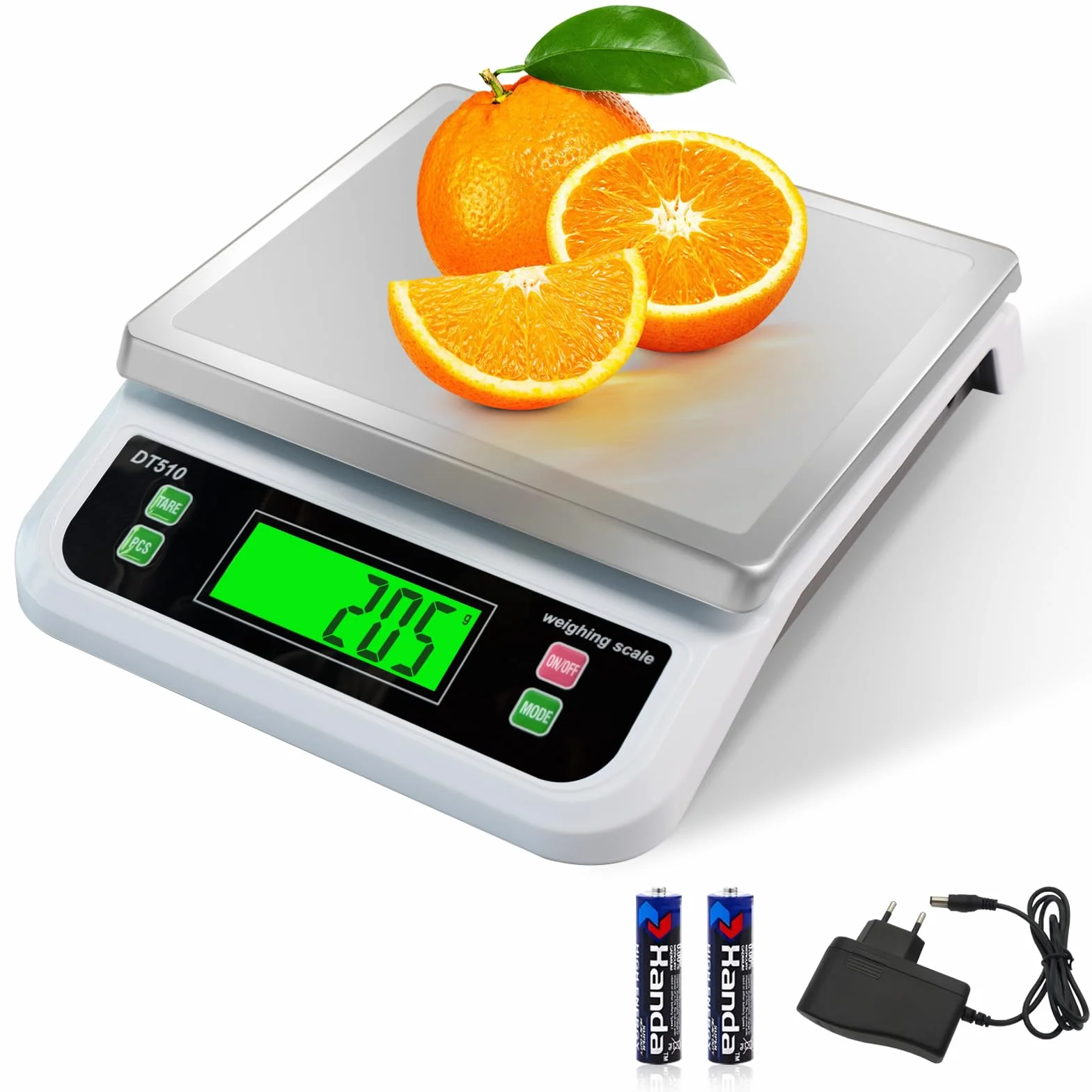 Bilancia da Cucina Professionale 40kg bilancia cucina ad Alta Precisione 1g Bilancia per Alimenti con Display LCD Bilancia Elettronica Funzione Tara Conteggio PCS e 6 Unità