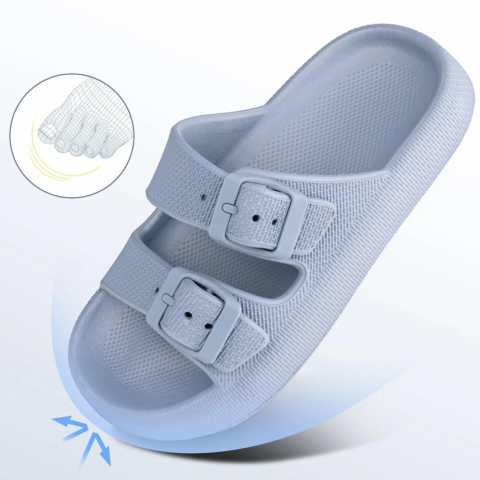 Ciabatte Da Doccia Bambino Antiscivolo Eva Regolabile 30-38 EU
