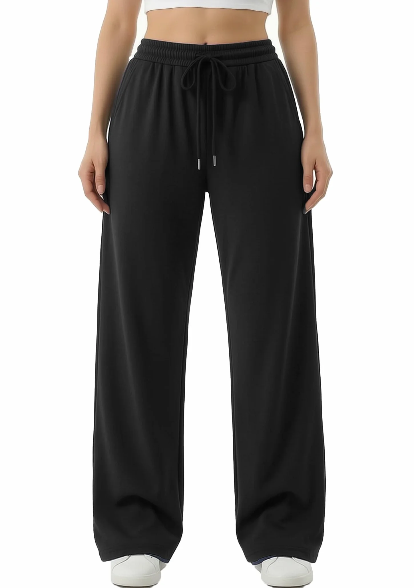 Pantaloni Tuta Donna Vita Alta Jogger Larghi Leggeri e Morbidi Pantaloni Casual per Tempo Libero