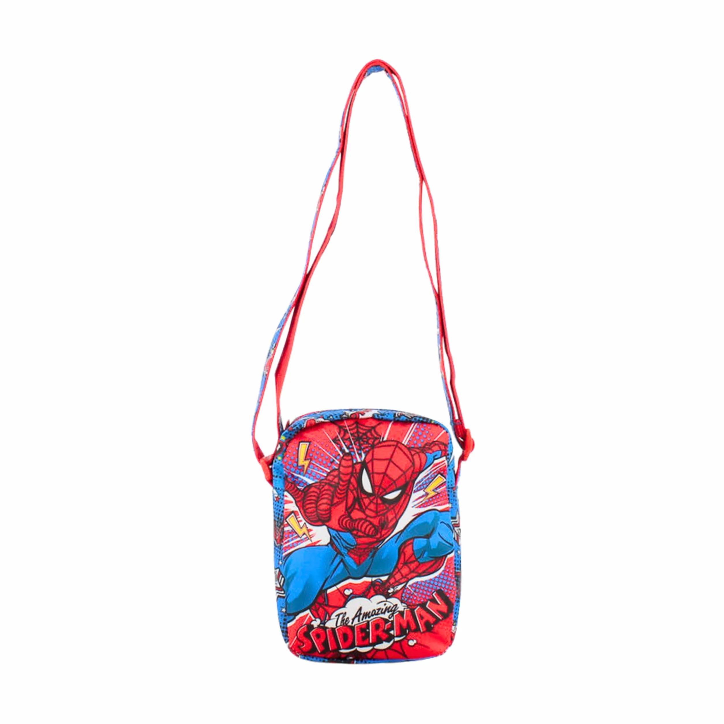 Marvel Spiderman Borsa per Ragazzi, Borsa a Tracolla Design Spider Man, Borsa Regolabile, Regalo per Bambino e Adolescenti