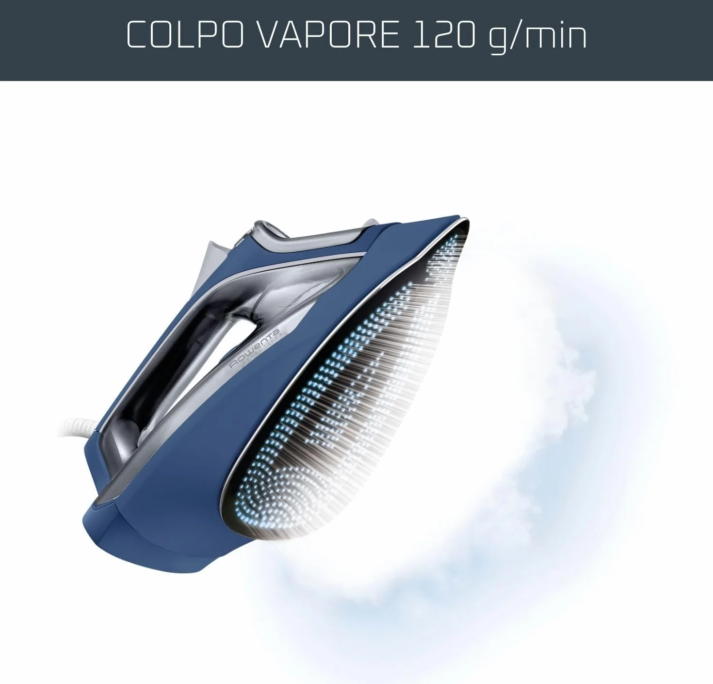 Rowenta Ferro da Stiro Effective DX1636, Potenza 2400W, Emissione Vapore fino a 40 g/Minuto, Colpo Vapore 120 g/Minuto, con Serbatoio dell'Acqua e Piastra Antigraffio, per Risultati Duraturi