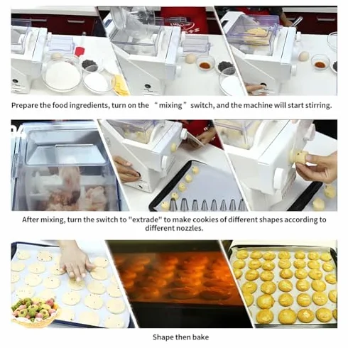 Macchina automatica per la produzione di biscotti, macchina per biscotti da 180 W per negozi di dessert e cucine, macchina elettrica da forno da 50-60 giri/min